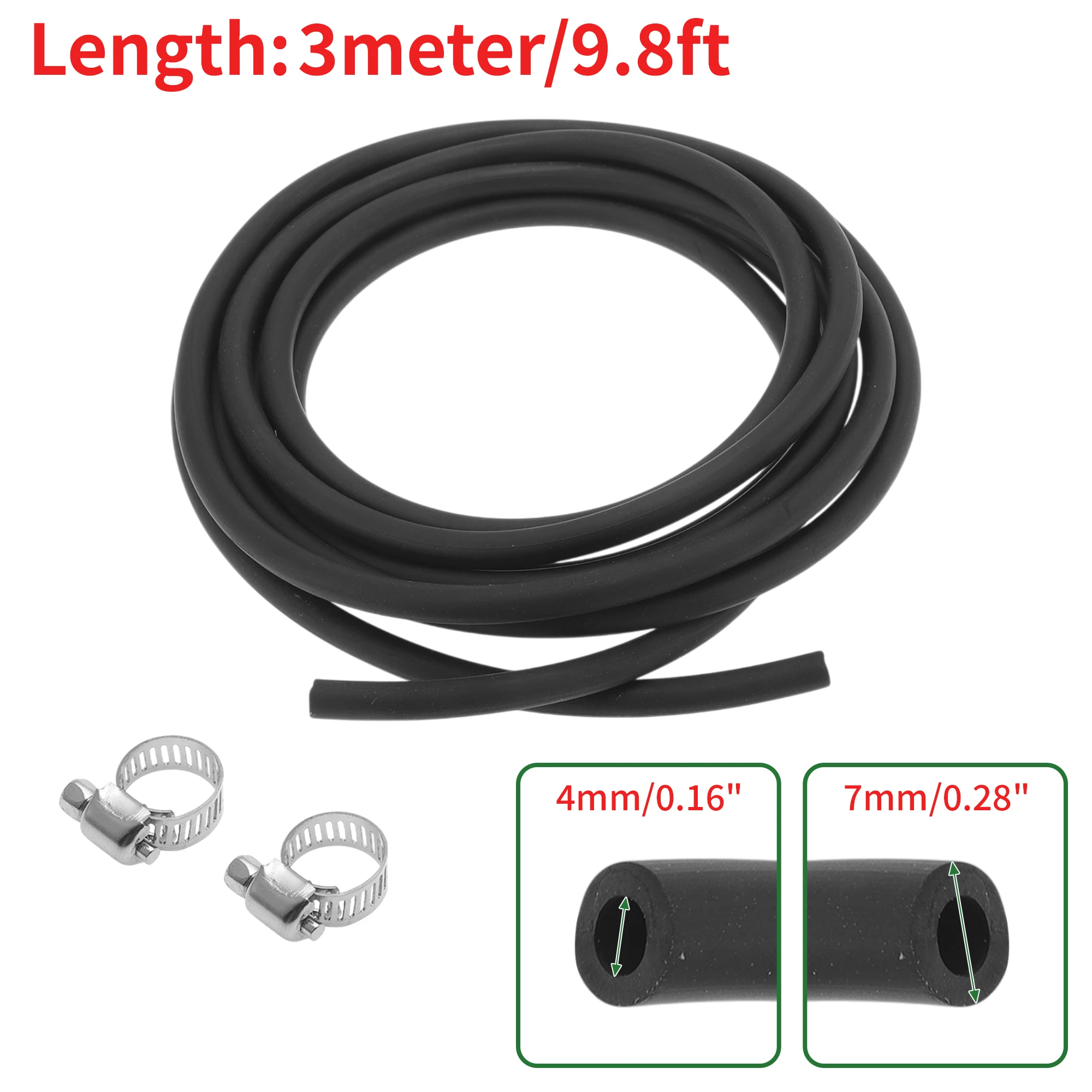 

UXCELL Lubricating Oil Hoses 4mm/0.16" 7mm/0.28" 9.8ft Water Hose Pipe Tubing