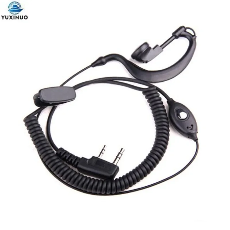 2-PIN Earpiece Headset PTT MIC Ear Hook Walkie Talkie Earbud Interphone Earphone for BAOFENG UV-5R UV5R BF-888S/KENWOOD/HYT