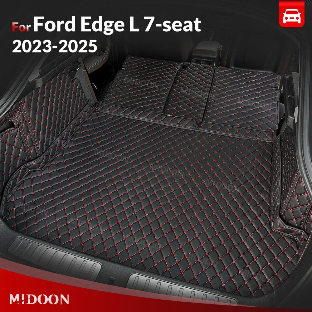 

MIDOON для Ford Edge L 7-местный 2023 2024 2025 автоматический коврик для багажника с полным покрытием, автомобильный защитный коврик, грузовой вкладыш, аксессуары для интерьера