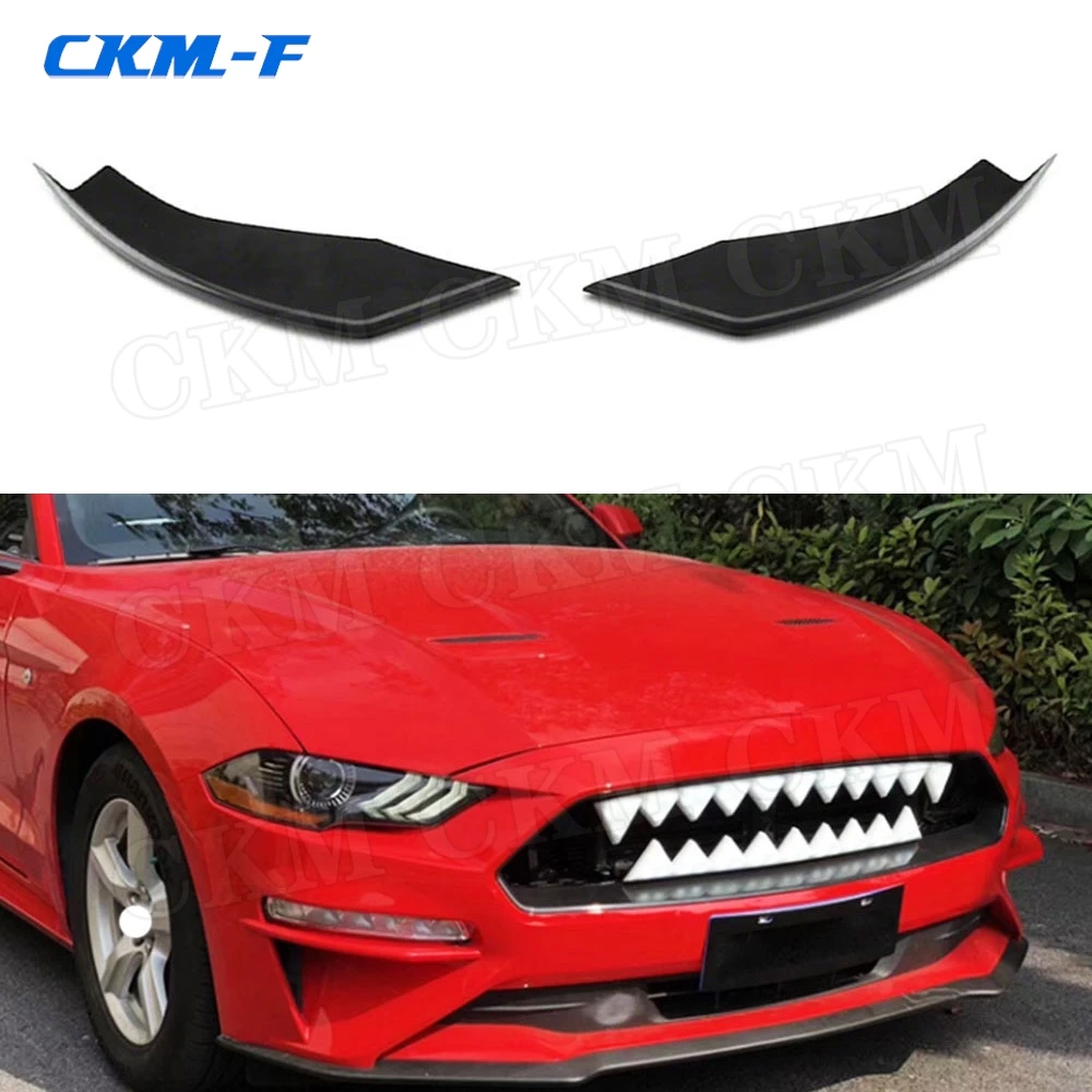 

Carbon Fiber Material Front Bumper FogLamp Splitters for Ford Mustang Coupe 2 Door 2018 2019 2020