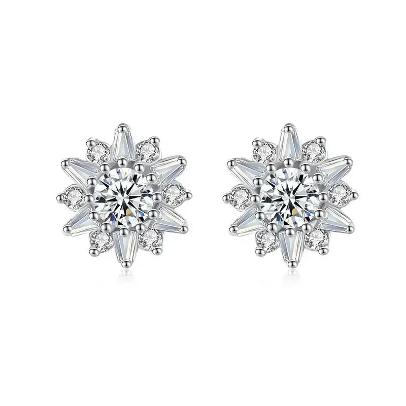 

SE21 Cubic Zirconia Stud Earrings For Women Hypoallergenic 925 Sterling Silver