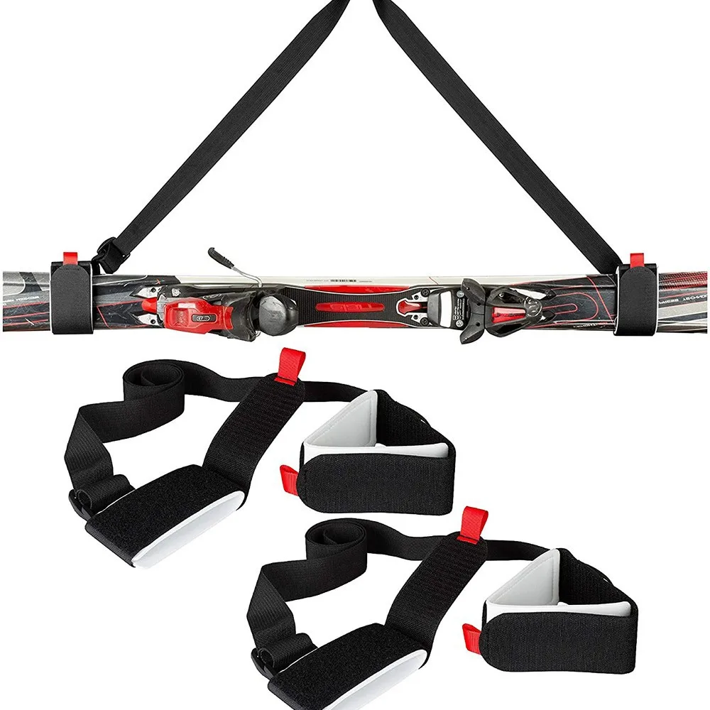 Skis Straps Hand-held Double Board Ski Sled Strap Adjustable Ski Straps Skiing Accessory for Easy Transportation of Ski Gear