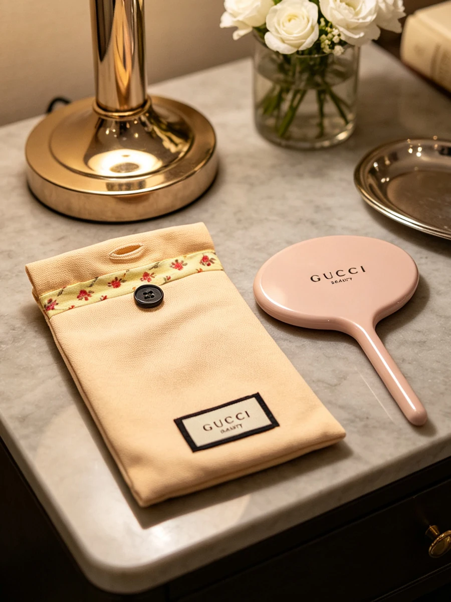 Gucci’s bag Pink Canvas Cosmet - Ysl Beauty Makeup ulasan dan harga