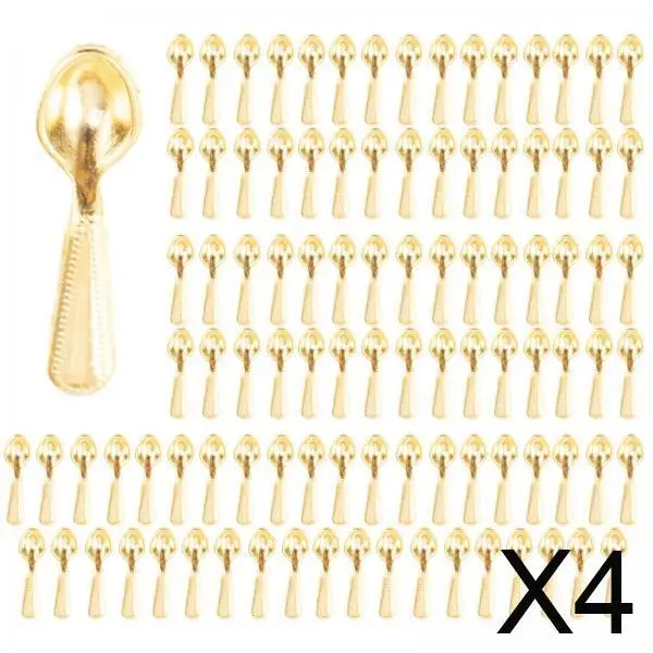 4x 100 sztuk Zastawa stołowa do domku dla lalek w skali 1/12, dekoracje do domku dla lalek, miniaturowe akcesoria kuchenne, zestaw do zabawy w kuchnię dla chłopca