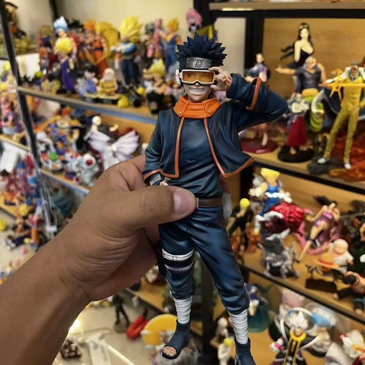 Anime Naruto Stehende Brille Stirnband Obito Uchiha Figur Modell Spielzeug Statue Figur Sammeln Ornamente Geschenk