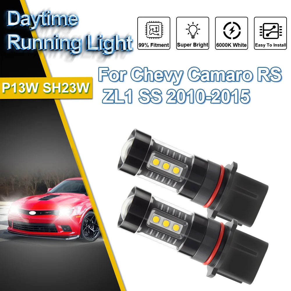 

Mini Flashing Led Daytime Running Light For Chevy Camaro RS ZL1 SS 2010 2011-2015 High Quality Super Bright Easy To Install DRL