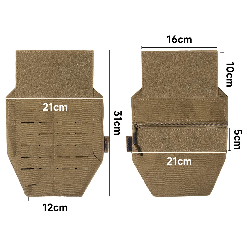 Tactical Molle Magazine Dump Pouch Protect Carrier Plate Pouch Magic Tape Vest Accessories Bag Belt Fanny Outdoor Pouch