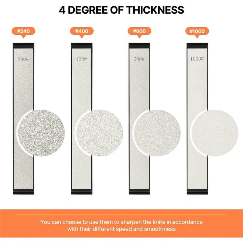 مجموعة أطباق شحذ الماس 4 قطع حصى 240/400/600/1000 حجر مبراة السكاكين، حجر شحذ السكين لسكين المطبخ