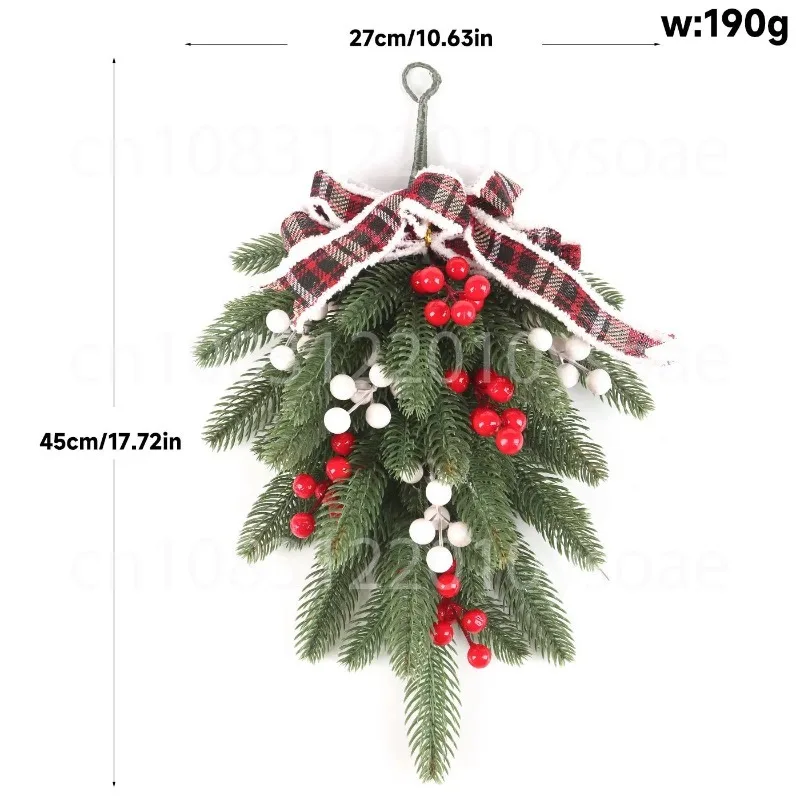 Christmas Decorations Hanging Upside Down Tree Wreath Pendant Shop Window Door Hanging Creative Christmas Living Room Wall