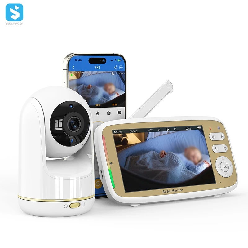 

Baby Sleep Monitors Babyfoon Night Vision Smart Home Security Camera Supports Connecting 4 Camera WIFI Baby Monito With APP