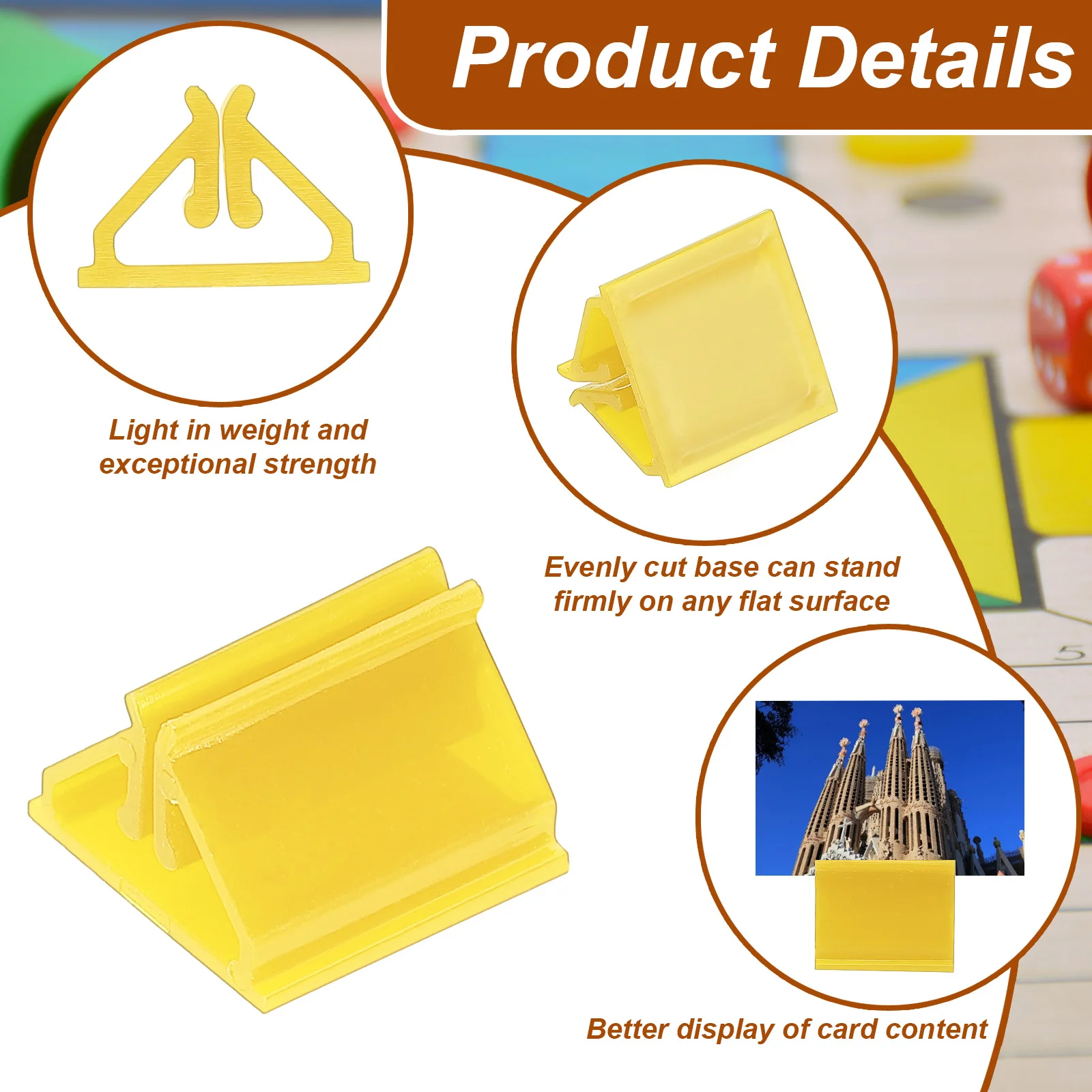 30/60 قطعة تقف صغير مكان حاملي البطاقات البلاستيكية بطاقة تقف مكان حاملي بطاقات لجدول صور ألعاب حفل زفاف ديكور #3