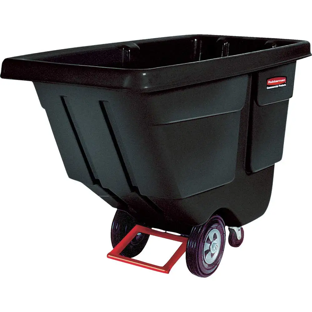 Commercial Products Forkliftable Polyethylene Dump Truck, 450-Pound Capacity, Black