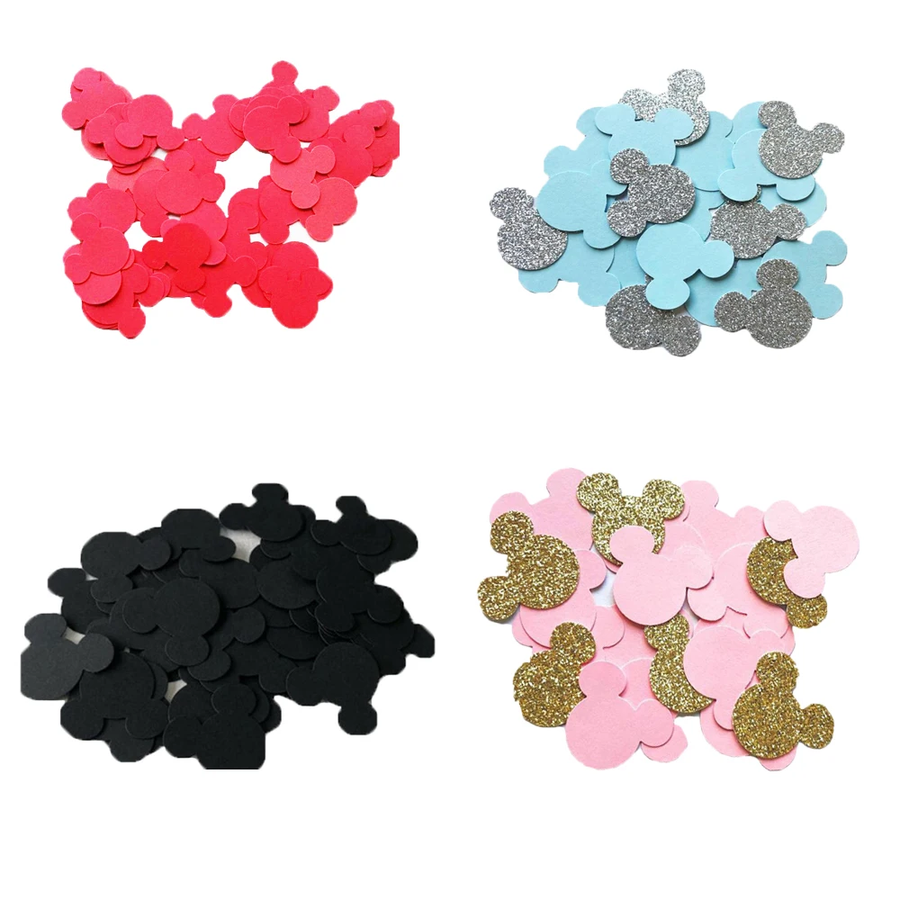 Disney 50 to 100 Piece Mickey Mouse Confetti Baby Shower Birthday Decor Rustic Wedding Decor Party Supplies Minnie Mouse Confett