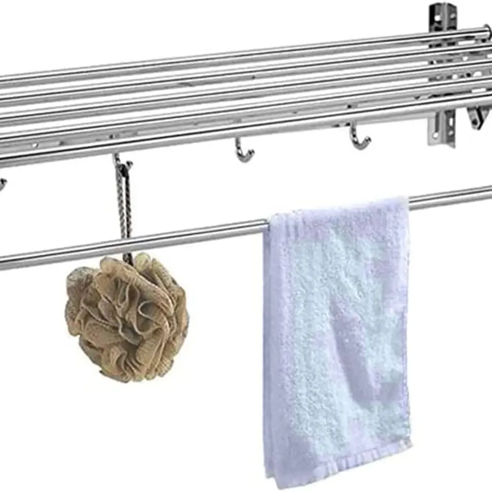 

Laundry Drying Rack Clothes Airer Wall Mounted Dryer Garment Bar Hanging Rod for Hanging Closet Storage, Laundry Room, Balcony