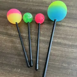 Arborea Colorful Friction Balls Random Color Silicone Material Sound Healing Tools Whale Sound Gong Mallet Stick