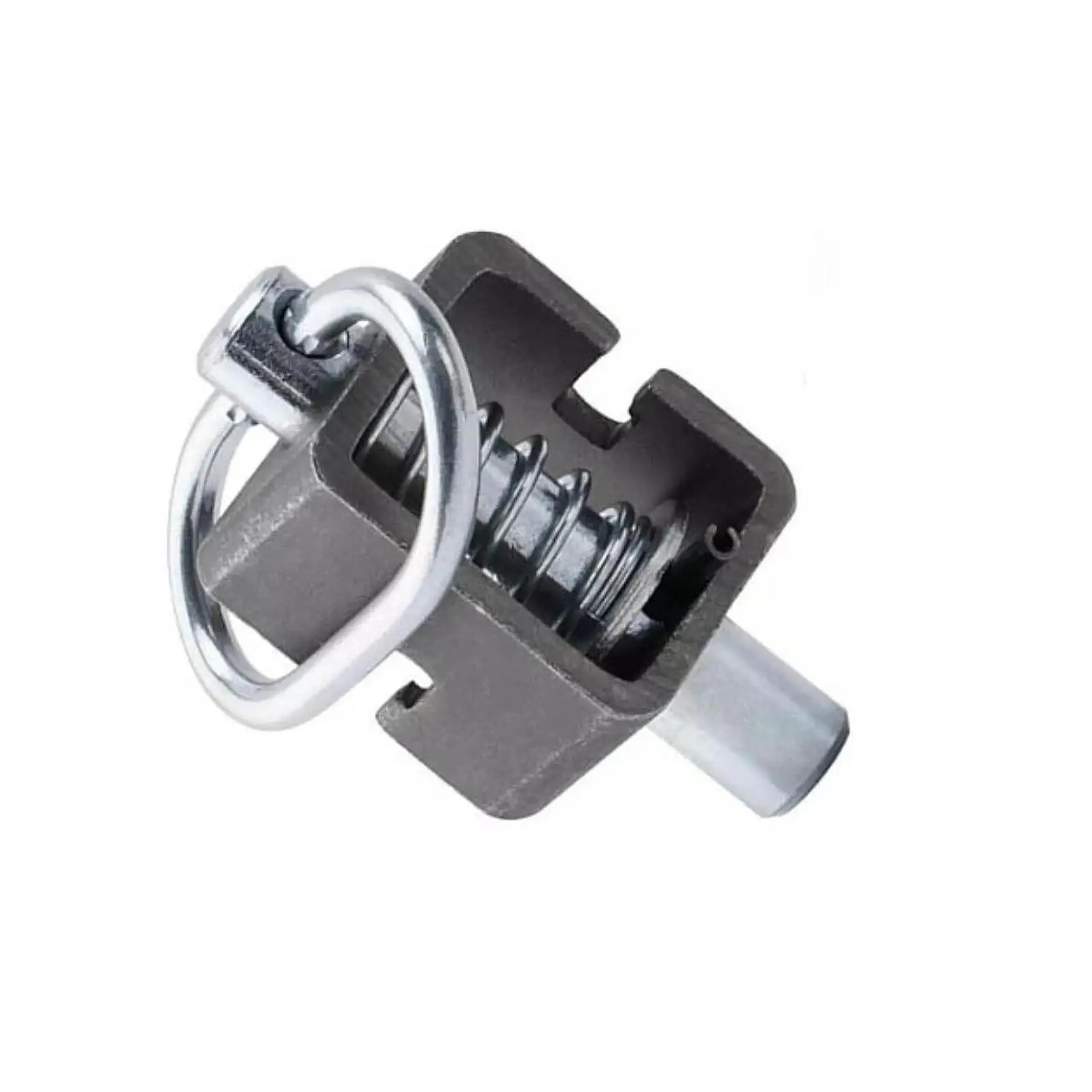 Steel Trailer Door Latch Universal Spring Latch Lock Weld on 5 8 Inch Bolt with Tube for Utility Gates