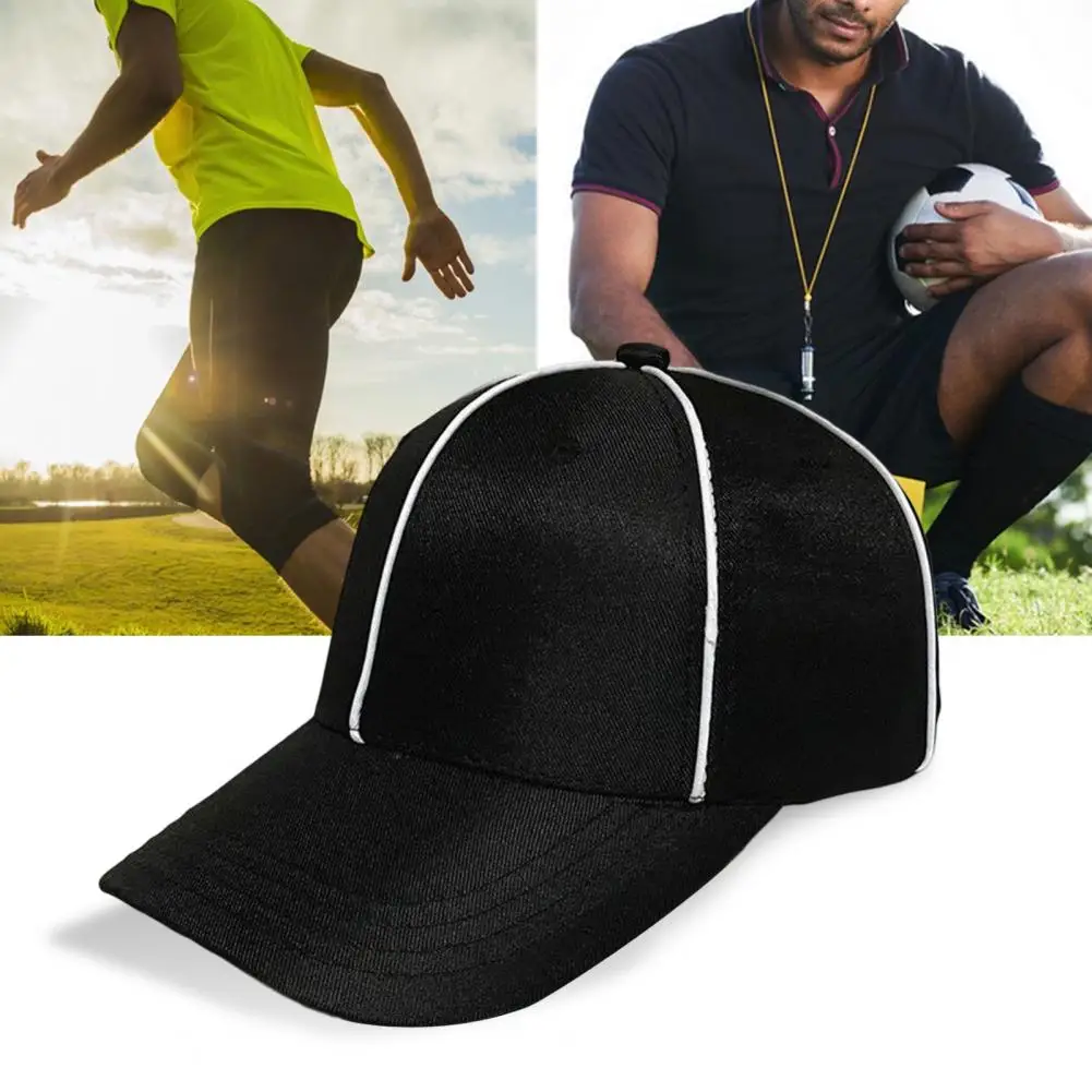 Cappello da arbitro per allenamento sportivo elegante e lavabile Cappello unisex da donna per uomo con nastro di fissaggio