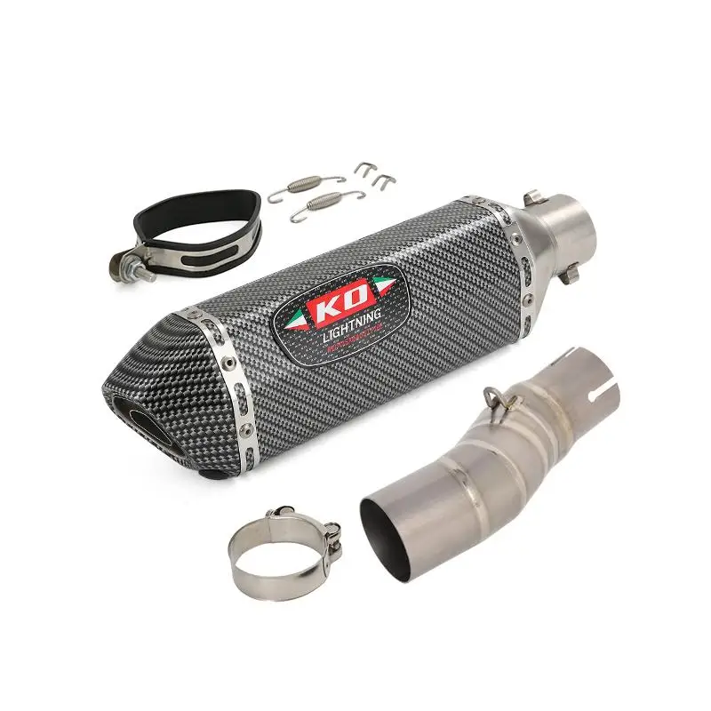 For CFMOTO 450MT 2024-2025 Slip On Motorcycle Exhaust Mid Pipe Titanium Alloy Tube 51mm Muffler Escape With Rmovable DB Killer