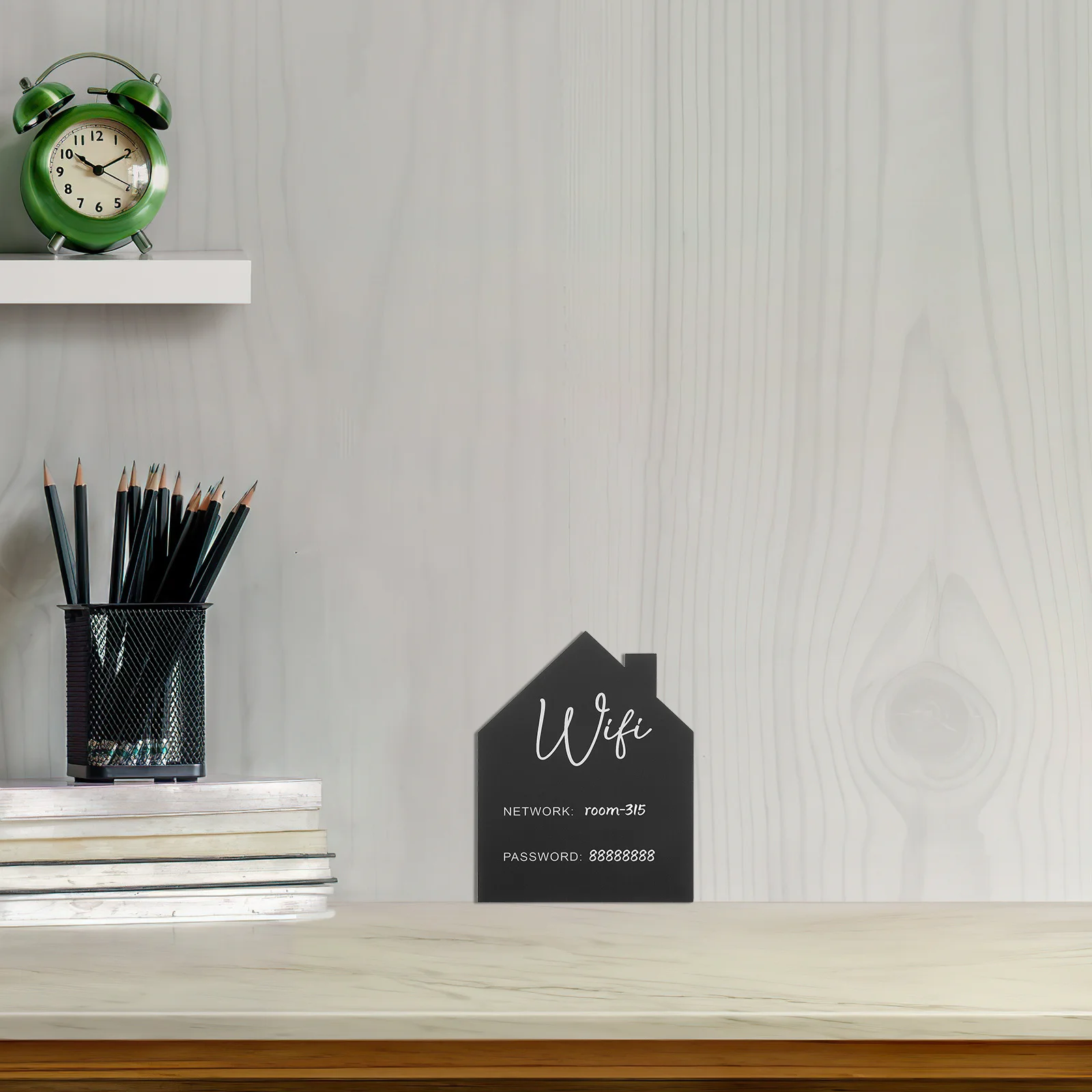 

1pc Wifi Password Sign Acrylic Desk Display Board For Home Hotel Guest Room Table Login Reminder Decorative Wireless