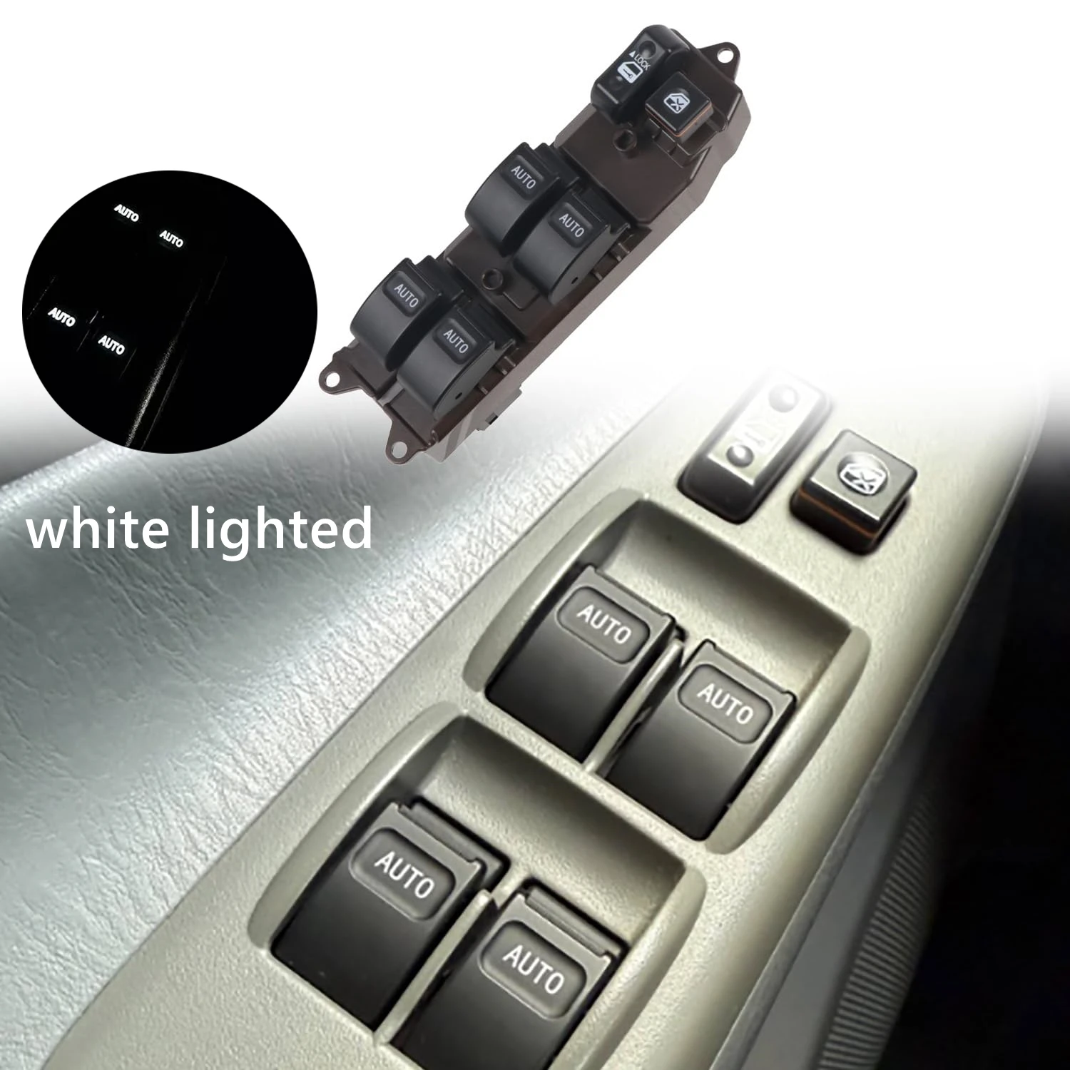 Interrupteur de fenêtre de conducteur principal, éclairage LED avec fonction vers le bas/haut automatique, adapté pour Toyota Tacoma 2005 – 2011