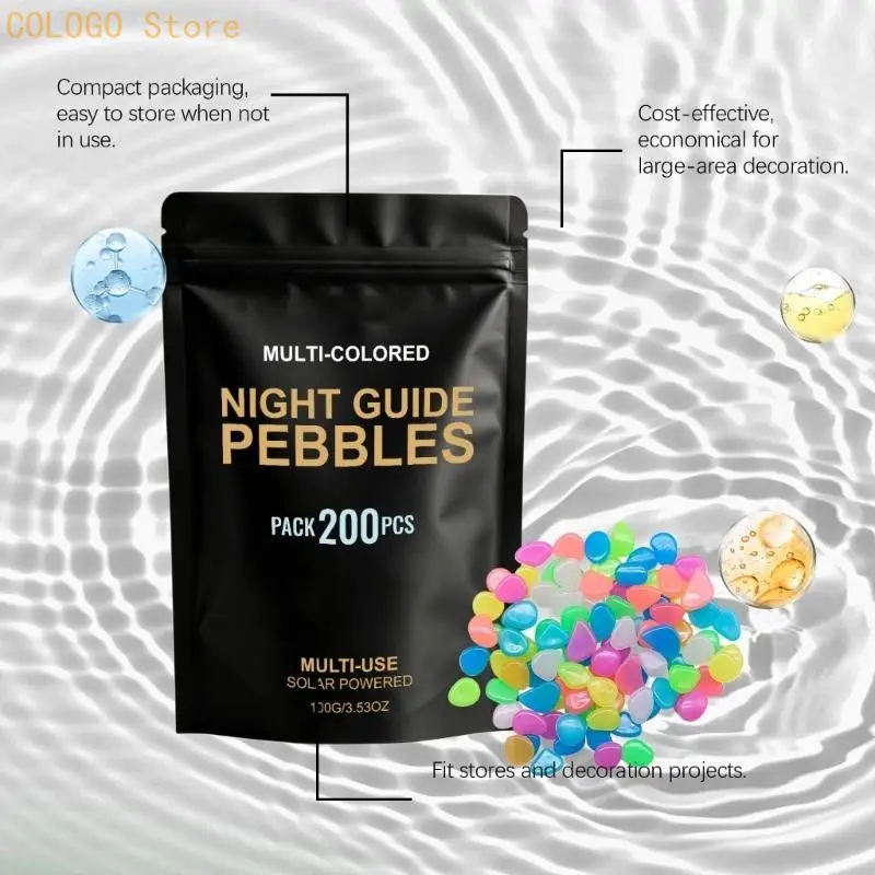 Photoluminescent Decorative Pebbles for Underwater Display Scenes D0LD