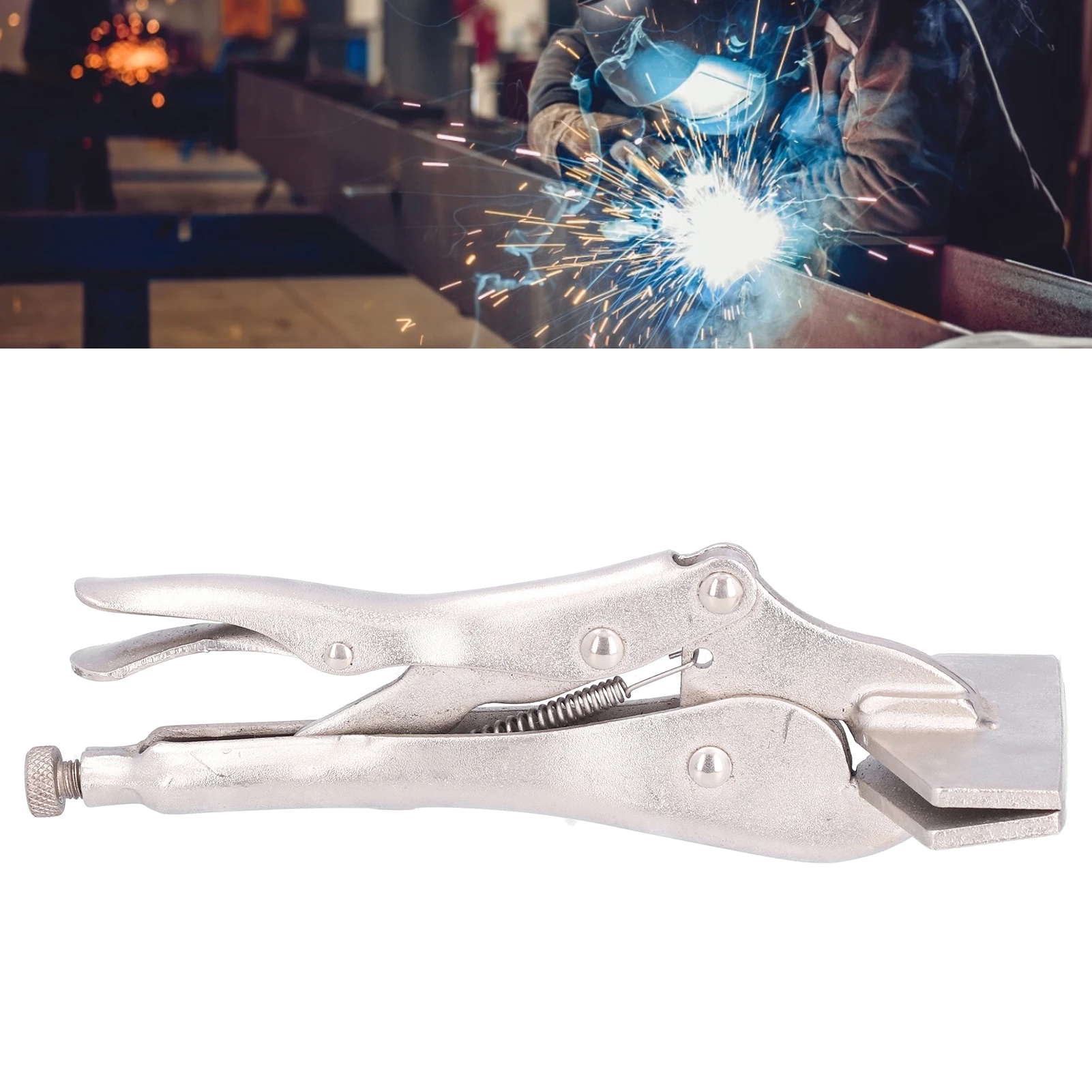 

Flat Locking Pliers Steel Adjustable Flat Head Vise Locking Grip Pliers for Connecting Welding Parts Vise Locking Grip Pliers