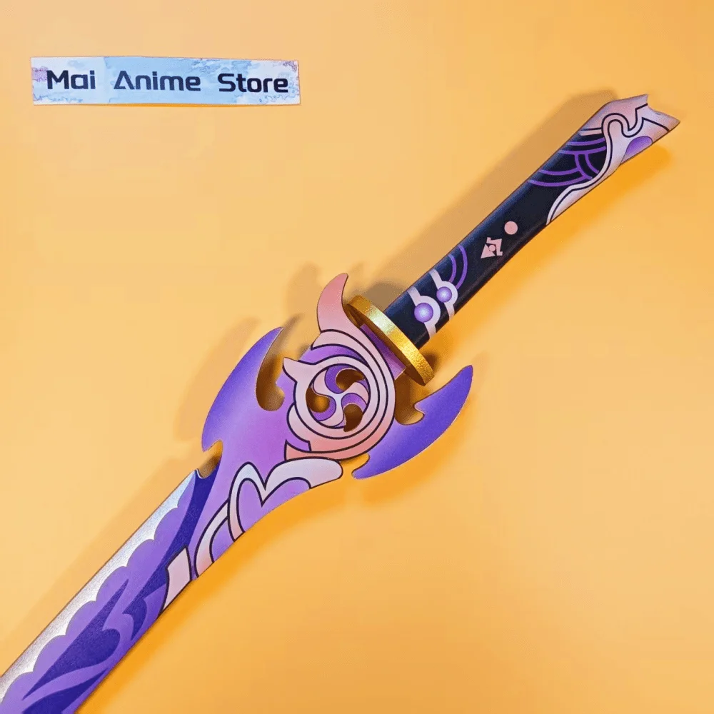 39in جينشين تأثير كاتانا الأصلي صابر السيف الخشبي الحجم الحقيقي اليابانية كاتانا أنيمي تأثيري الدعامة النينجا سكين لعبة غير حادة هدية