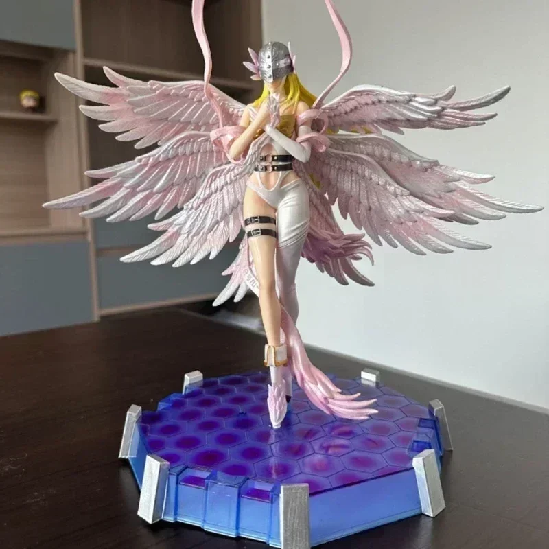 

Digimon Adventure Figures Angewomon Angemon Led 28cm Anime Action Figurines Pvc Statue Model Collection Doll Toys Kid Gift