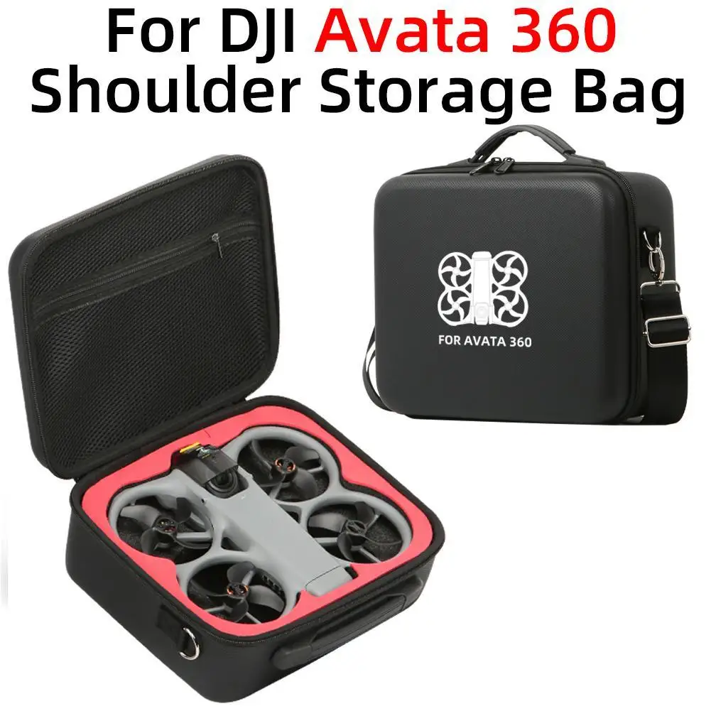 

Чехол для хранения DJI Avata 360, черный, из искусственной кожи, портативная сумка для дрона и пульта управления, защитная сумка-переноска