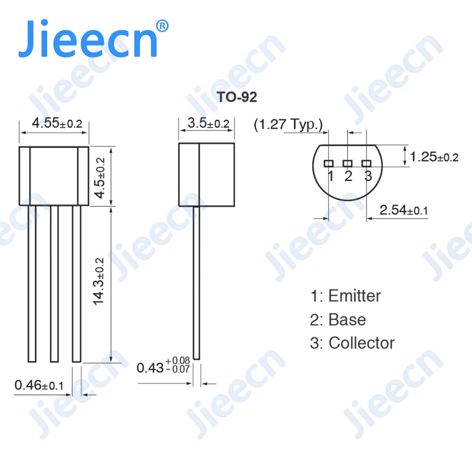 Jieecn TO92 1000PCS HT7530 HT7533 HT7536 HT7544 HT7550 DIP Made in China High quality