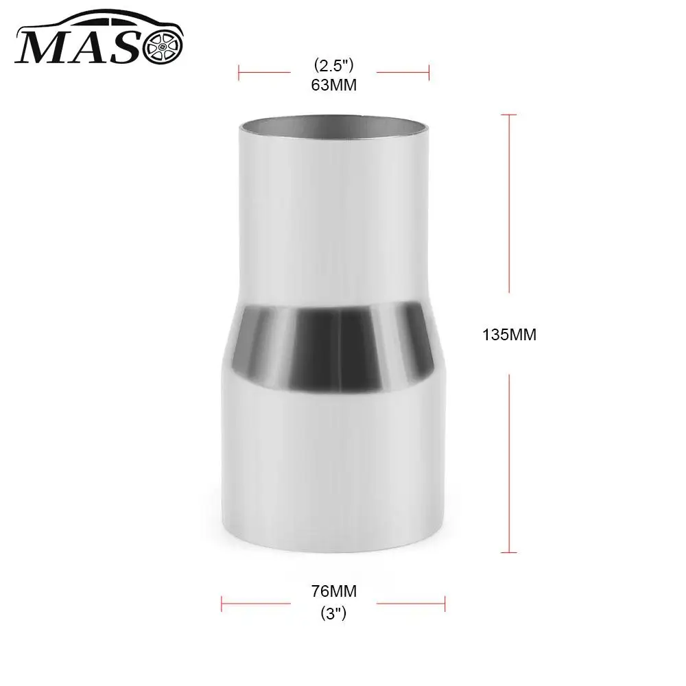 

63-76mm Stainless Steel Standard Exhaust Reducer Connector Pipe Tube AU Car Exhaust Pipe