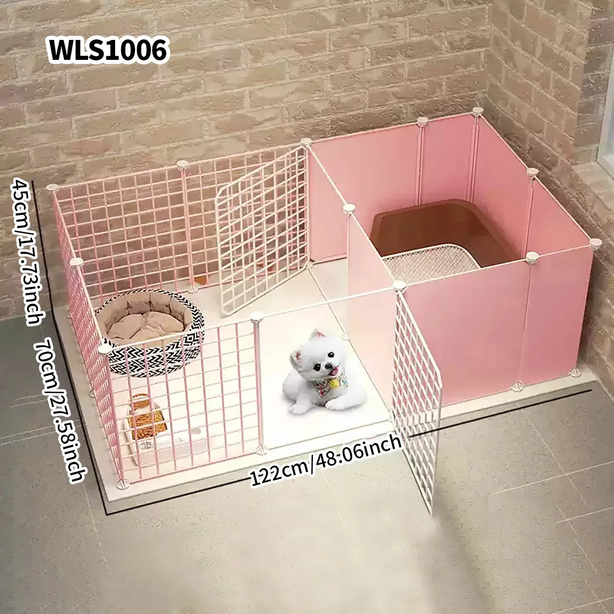 Dog fence Household indoor pet cat fence Small dog dog cage splicing pieces Free combination isolation gate fence