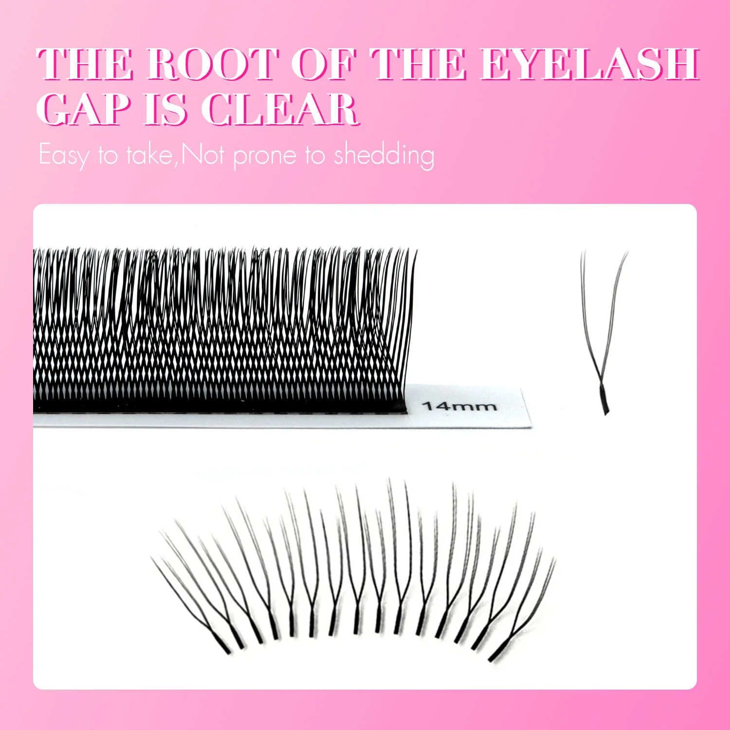 رموش PBT ممتازة على شكل حرف U بطبقة مزدوجة فائقة النعومة C D رموش طبيعية على شكل U YY للمكياج #5