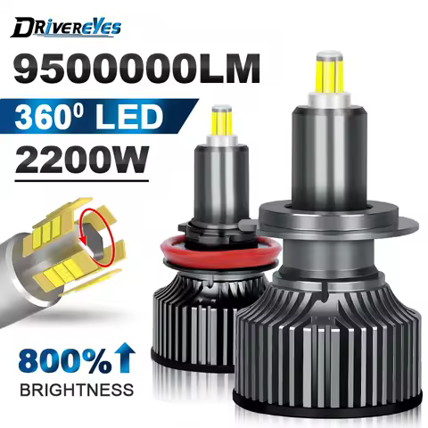 3D 360 6 Sided H7 LED Headlight Bulb H1 H3 H8 H9 H11 9005 9006 9012 1:1 Mini Lights CANBUS NO ERROR Plug&amp;Play For Car Lamp 6500K