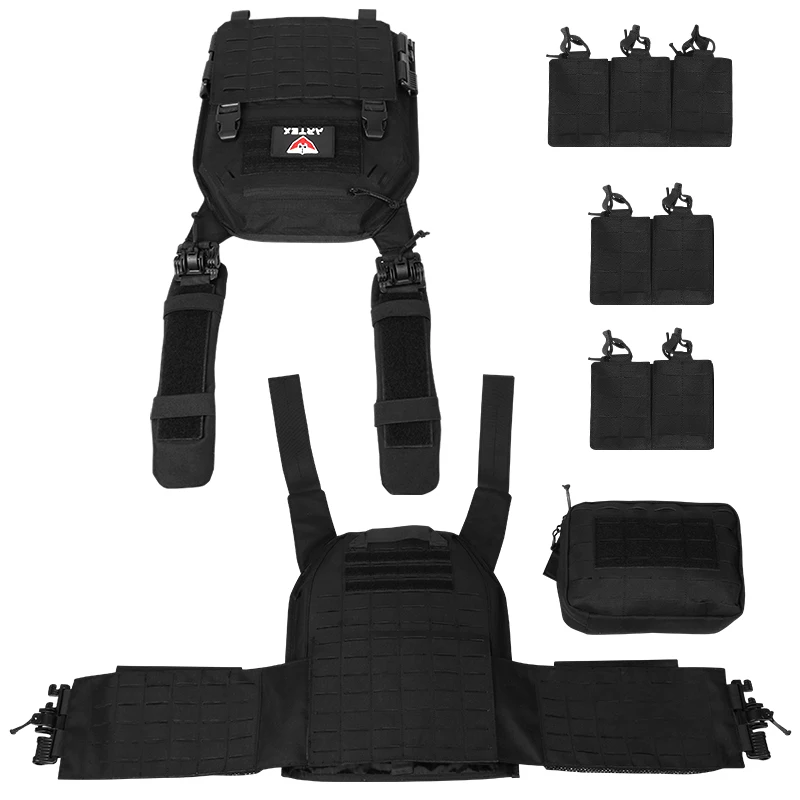 ARTEX 6094 Tactical Plate Carrier Vest Quick Release Laser Cut MOLLE Lightweight Airsoft Combat Hunting Gear - view 3