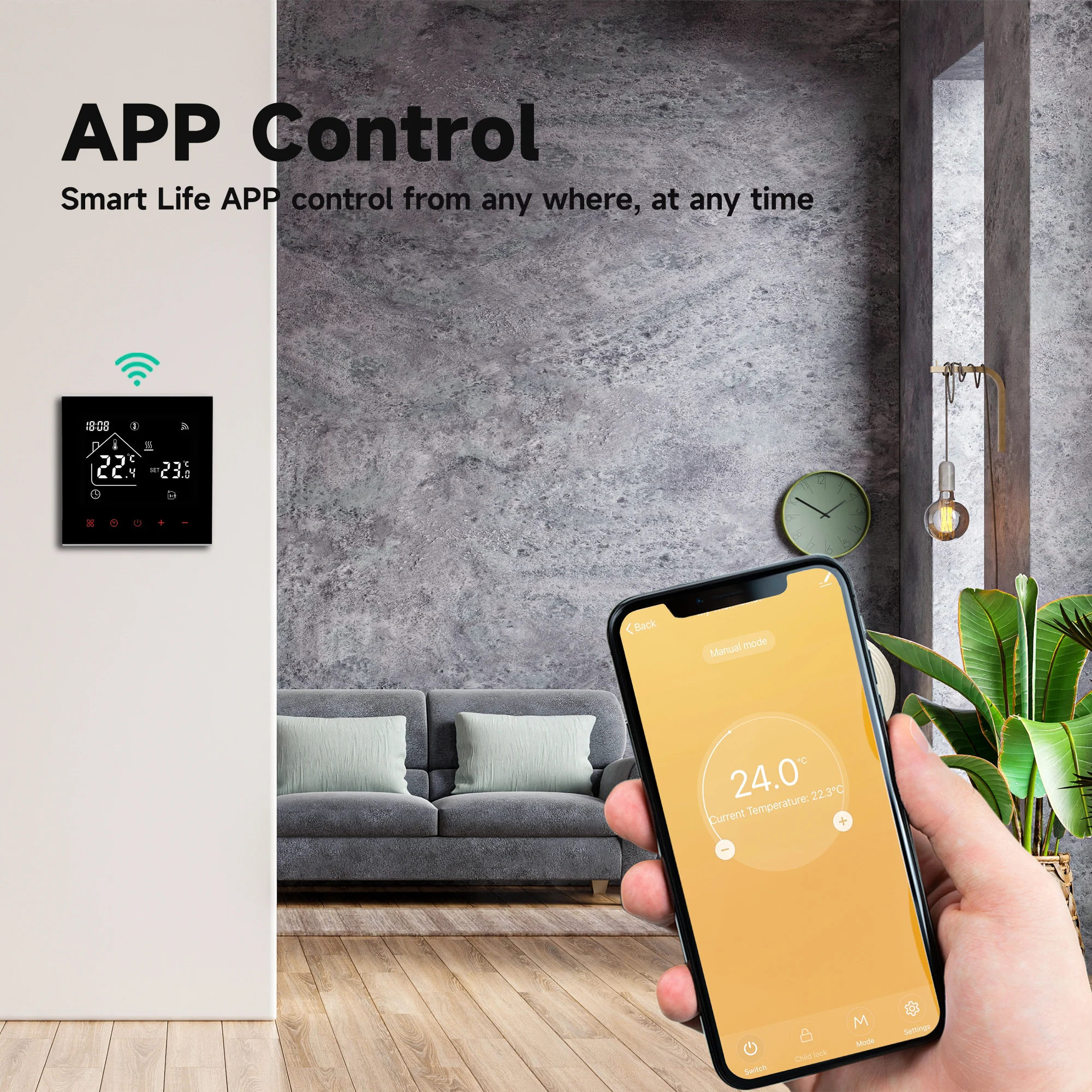 Tuya WiFi Smart Thermostat Electric Floor Heating Water/Gas Boiler Temperature Remote Controller for Google Home, Alexa