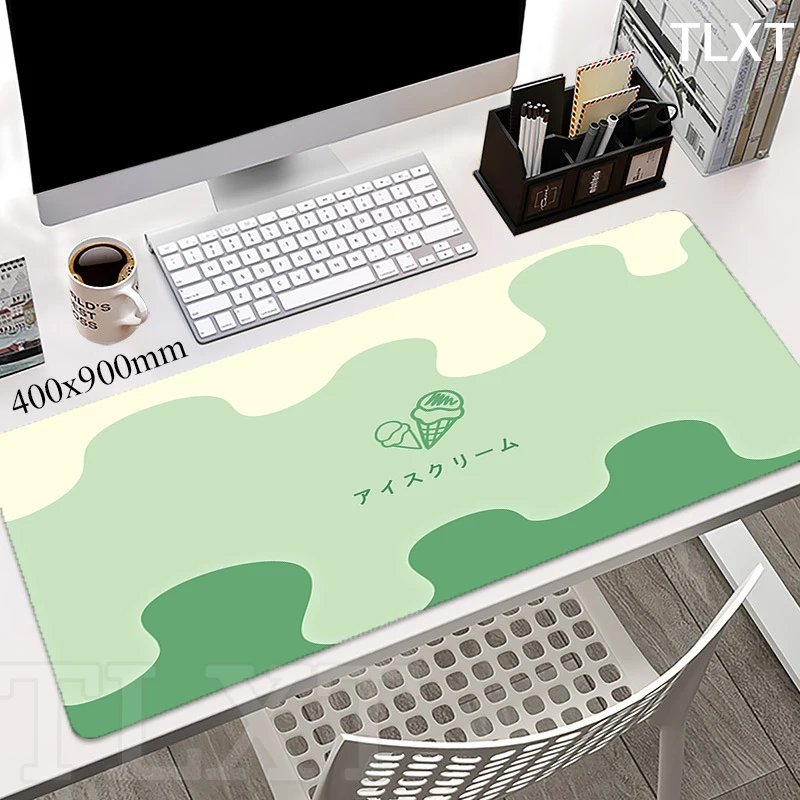 

Locking Edge Mouse Mats Cute Large Rubber Mouse Pad Green Mousepads Gamer Mousepad Desk Pads Kawaii Table Rugs Keyboard Mat