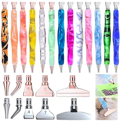 Handmade Resin 5D Diamond Painting Art Drill Pen Stylus Kit Tool Accessories and Diamond Paint Art Pen Tips Heads Placer