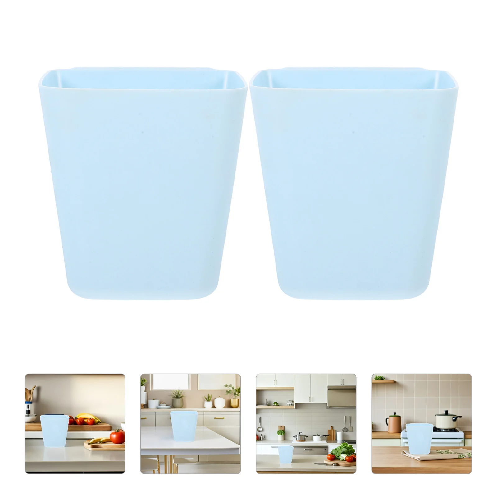 

6Pcs Plastic Hanging Basket Rolling Cart Organizer Kitchen Utensils Storage Portable Trolley Cup Holder for Home Office