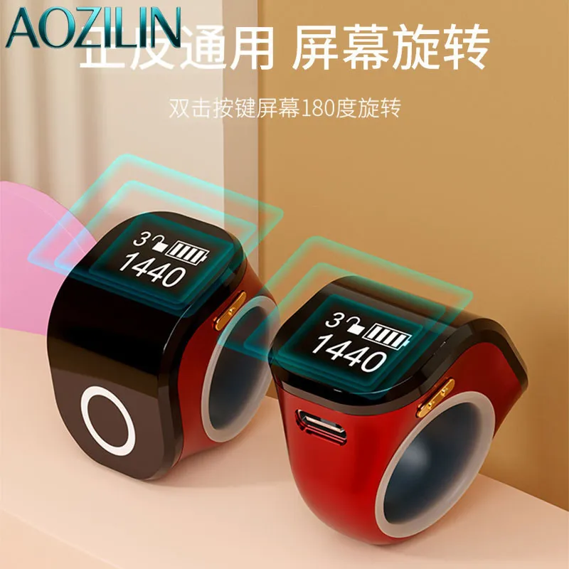 AOZILIN Finger Ring Tally Counter, Digital Display Hand Press Clicker Portable People Flow Visitor Counting Device