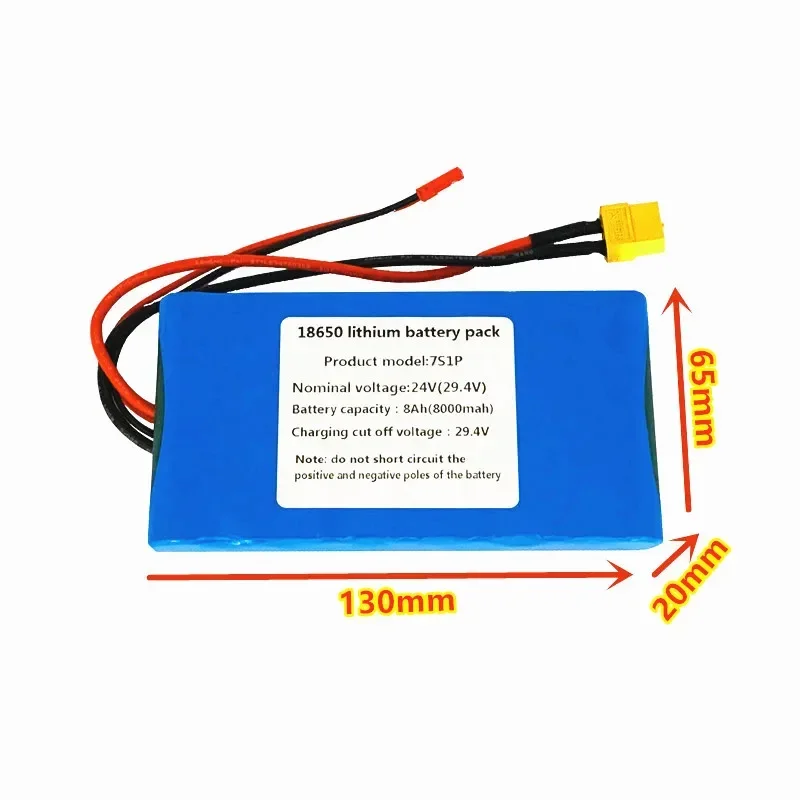 New7s1p 24V 8000mah 18650 lithium ion battery pack is suitable for scooter toy bicycle with built-in BMS and charger sales