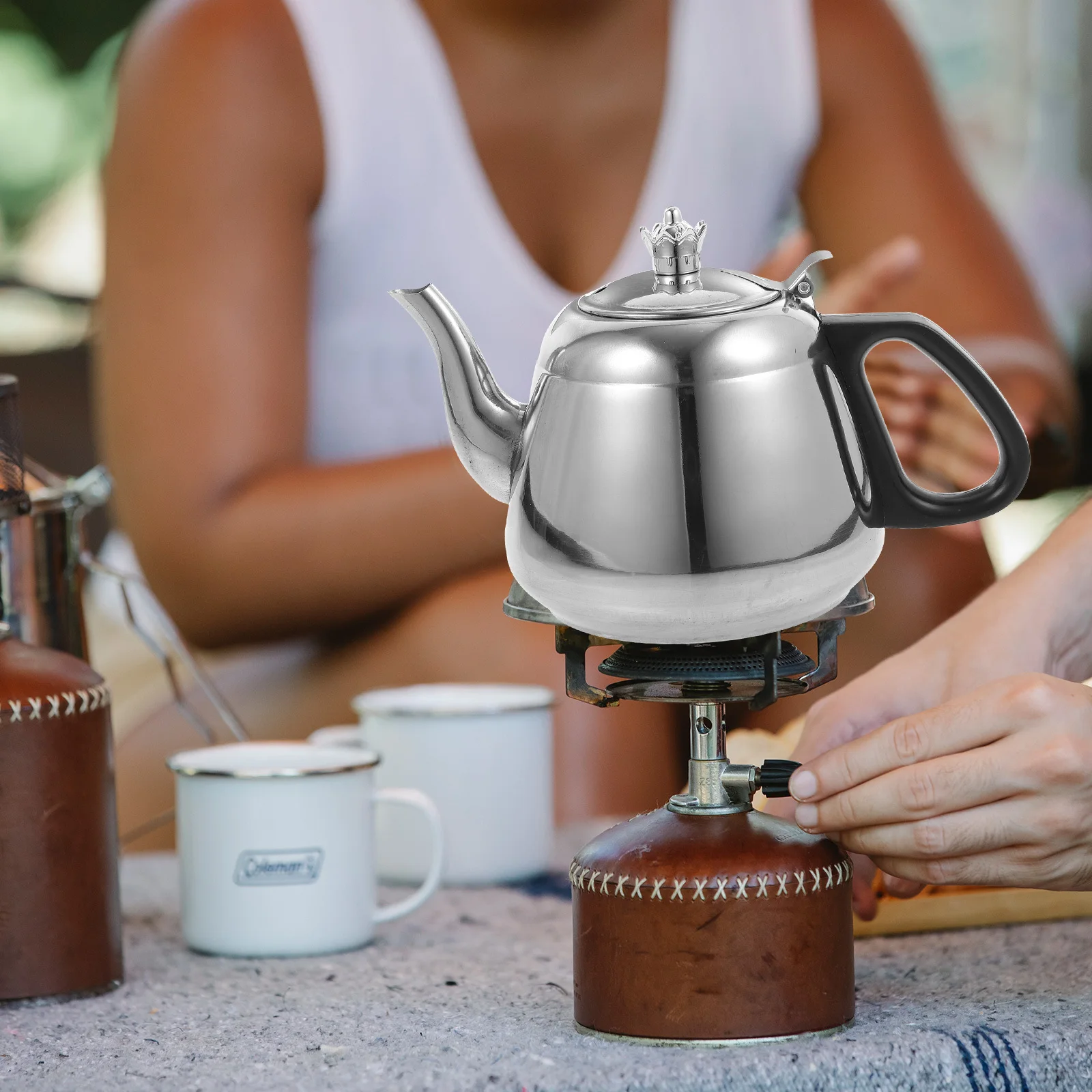 

Stainless Steel Water Kettle Anti-Scald Handle Portable Boiling Kettle For Home Kitchen Use Heat Resistant Teakettle For