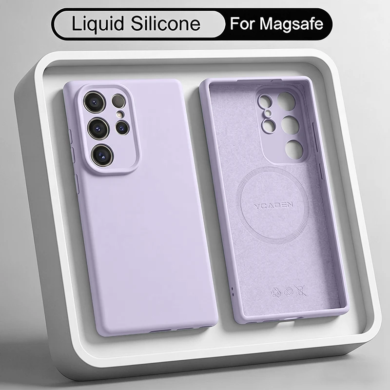 S26 Ultra Case Magnetic Liquid Silicone Soft Phone Cover Cases For Samsung S25 Ultra S26 S24 S23 S22 Plus A56 A55 A54 A16 5G
