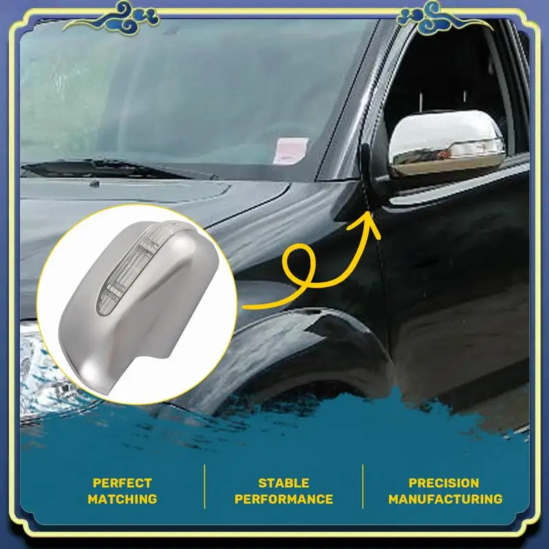 

AU16-Car Reversing Mirror Cover LED Rearview Mirror With Light Side Mirror With Turn Signal For Toyota HILUX VIGO 2006-2014