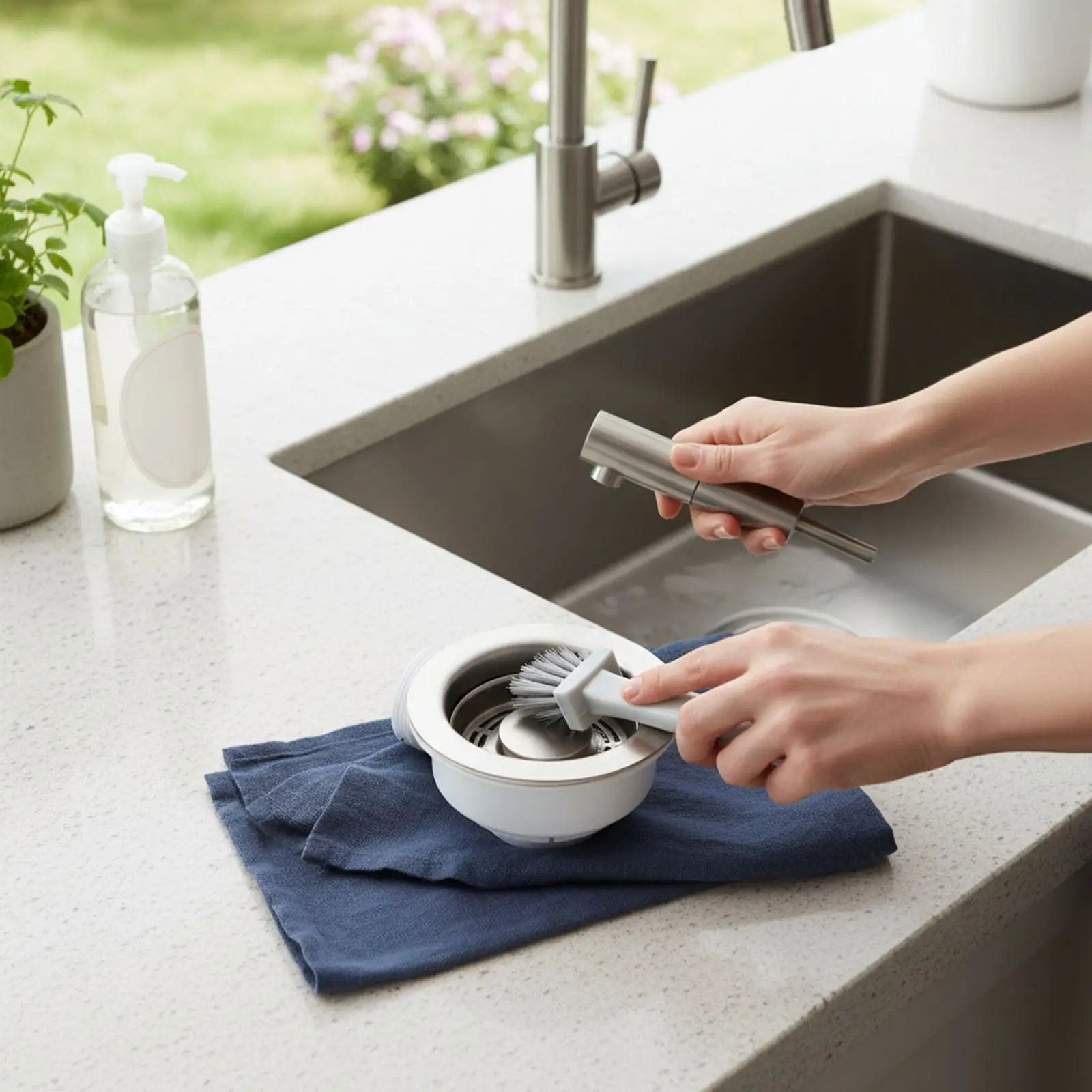 

Kitchen Waste Kit Sink Strainer For Daily Use Generous Diameter Modern Aesthetic For Standard Kitchen Sink As Shown