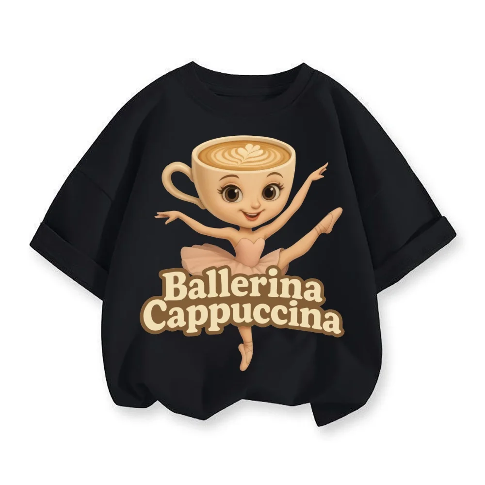 

Italian Brainrot T-shirt for Children Clothing Summer Short Sleeve Tops Kids Boys Girls Clothes Cotton Round Neck Tees Sportwear