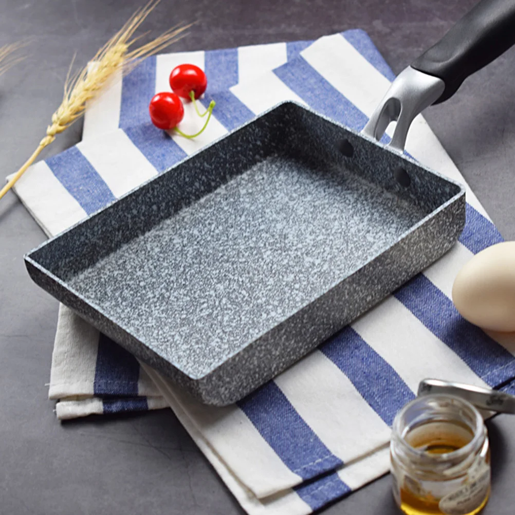

Non-Stick Omelette Pan Rectangular Premium Egg Frying Maifanite Coating Flat Bottom Flip Easy Tamagoyaki Japanese Pancake