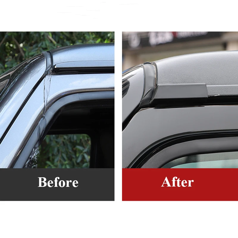 For Jeep Wrangler JT 2020 +/ JL 2018-2022 Accessories Car Roof Rain Gutter Extensions Rainwater Diversion Channel  2PCS