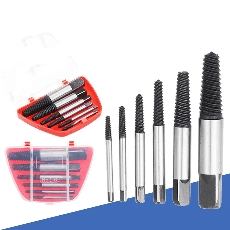 

New 5 PCS Screw Extractor Center Drill Bits Guide Set Broken Damaged Bolt Hight Quality Remover Removal Speed Easy Out Set