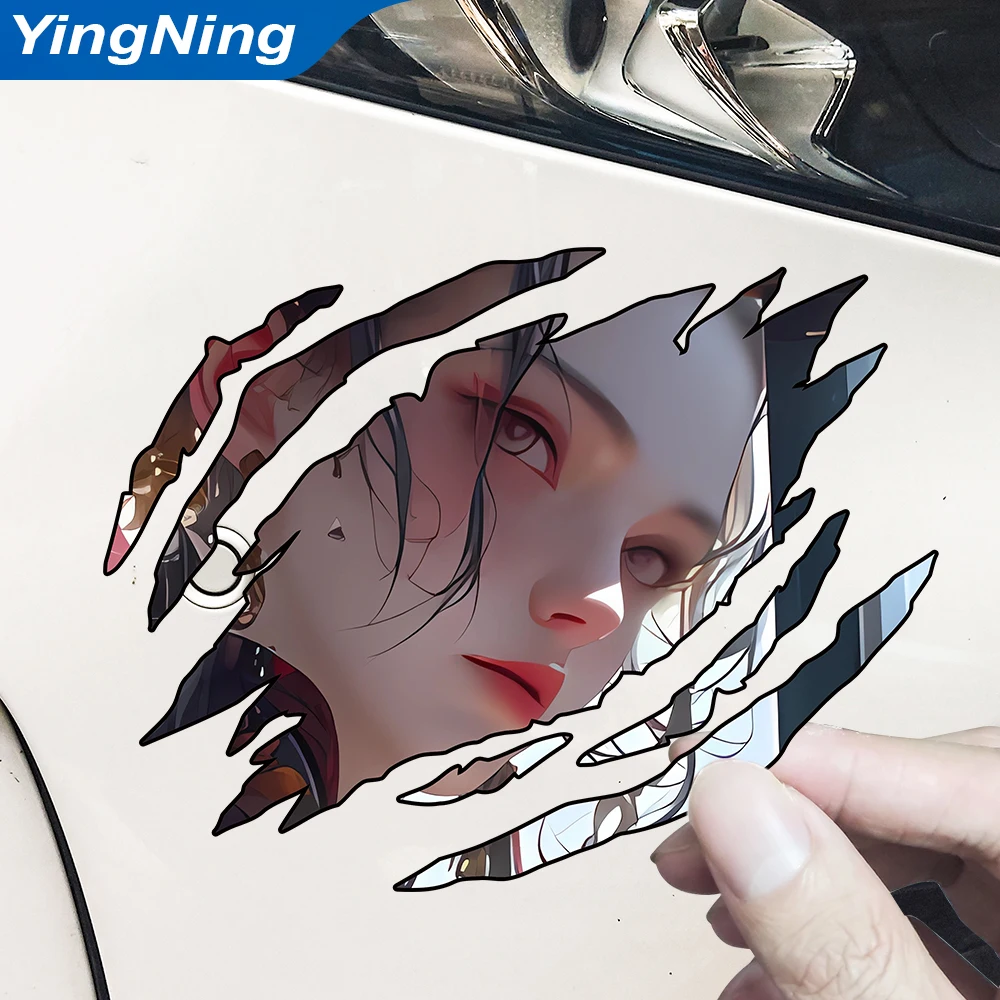 

Female Samurai Scratch Mark Car Sticker Door Waterproof Decal Auto Decor Scratch Covering Laptop Auto Accessories 8cm/13cm/18cm
